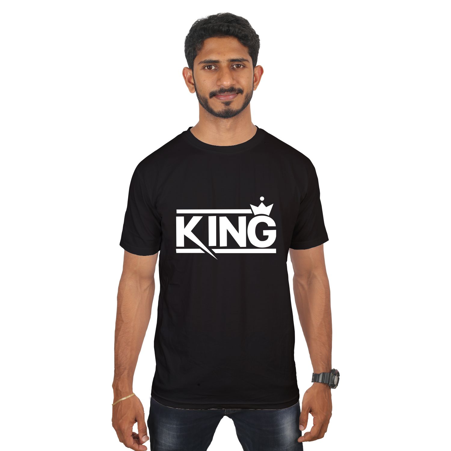 King & Queen Printed T Shirts - Tirupur Brands