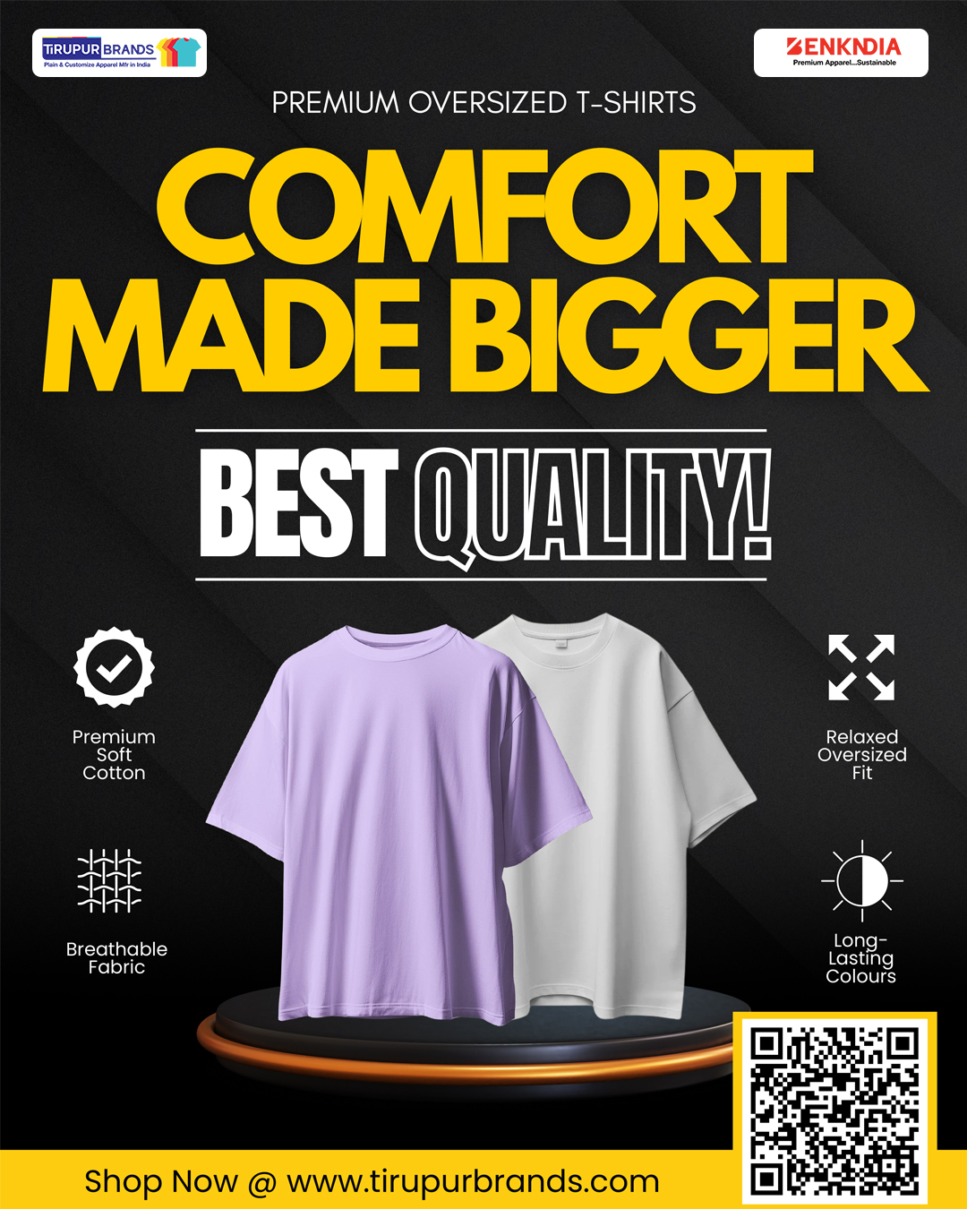 Loose & Lightweight Oversized Tees – Top Skilled Oversized Tee Manufacturers Tirupur – Trusted Oversized T-Shirt Suppliers – Oversized Tees