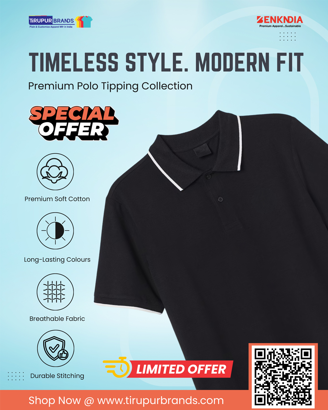 Elite Tipping Polo Tees Tirupur – Skilled Tipping Polo Manufacturers – Trusted Tipping Polo Suppliers – Modern Polo Tees Wholesalers Tirupur