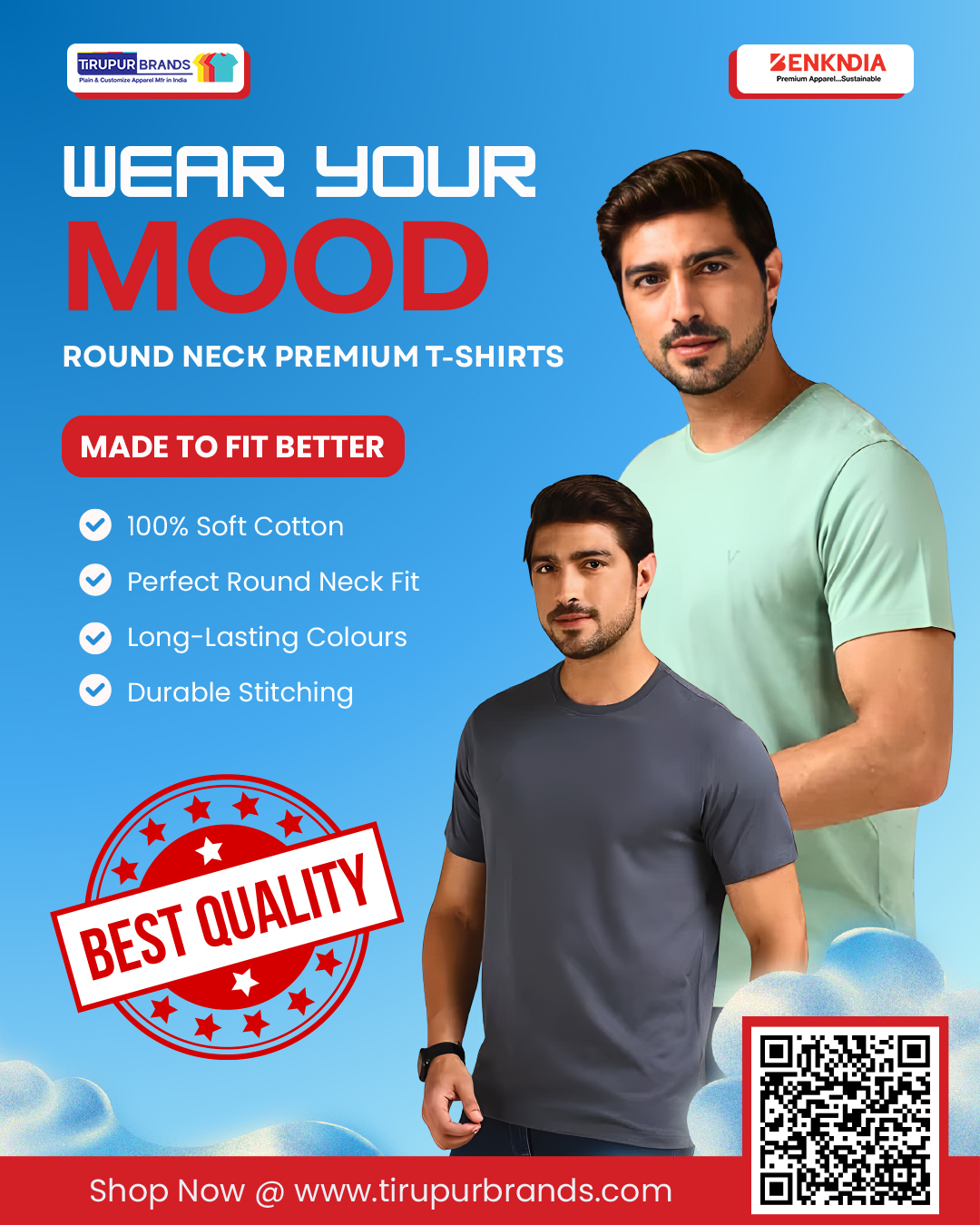 Comfort Round Neck Tees – Expert Round Neck Manufacturers Tirupur – Trusted Round Neck T-Shirt Suppliers – Classic & Stylish Tees Wholesalers